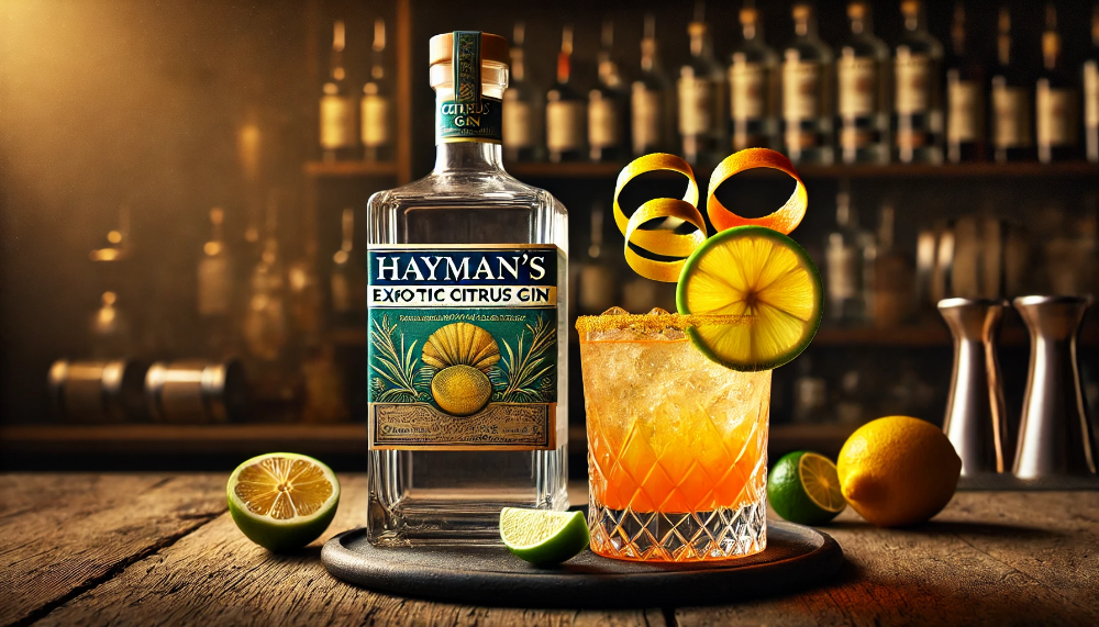 Яскравий цитрусовий коктейль з Hayman’s Exotic Citrus Gin і лимонною прикрасою.